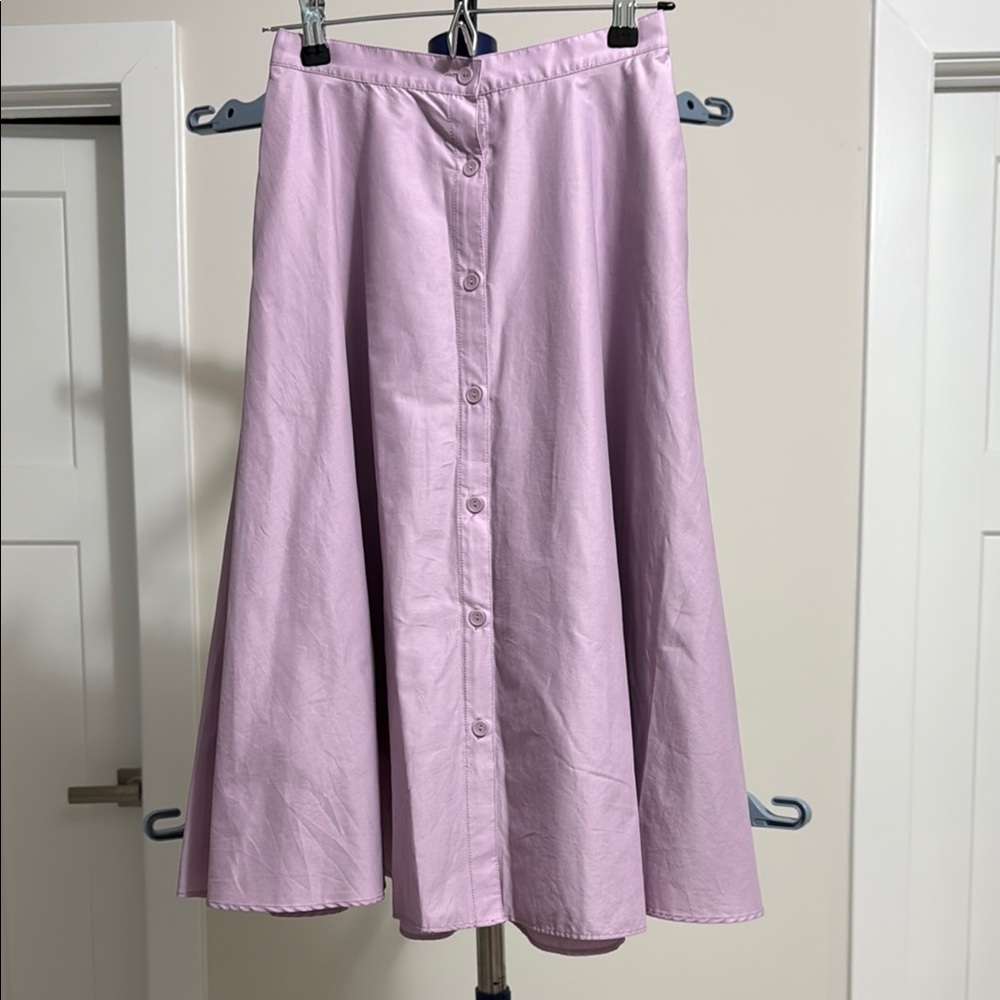 Uniqlo Purple Midi A-Line Skirt Casual Resort Wear